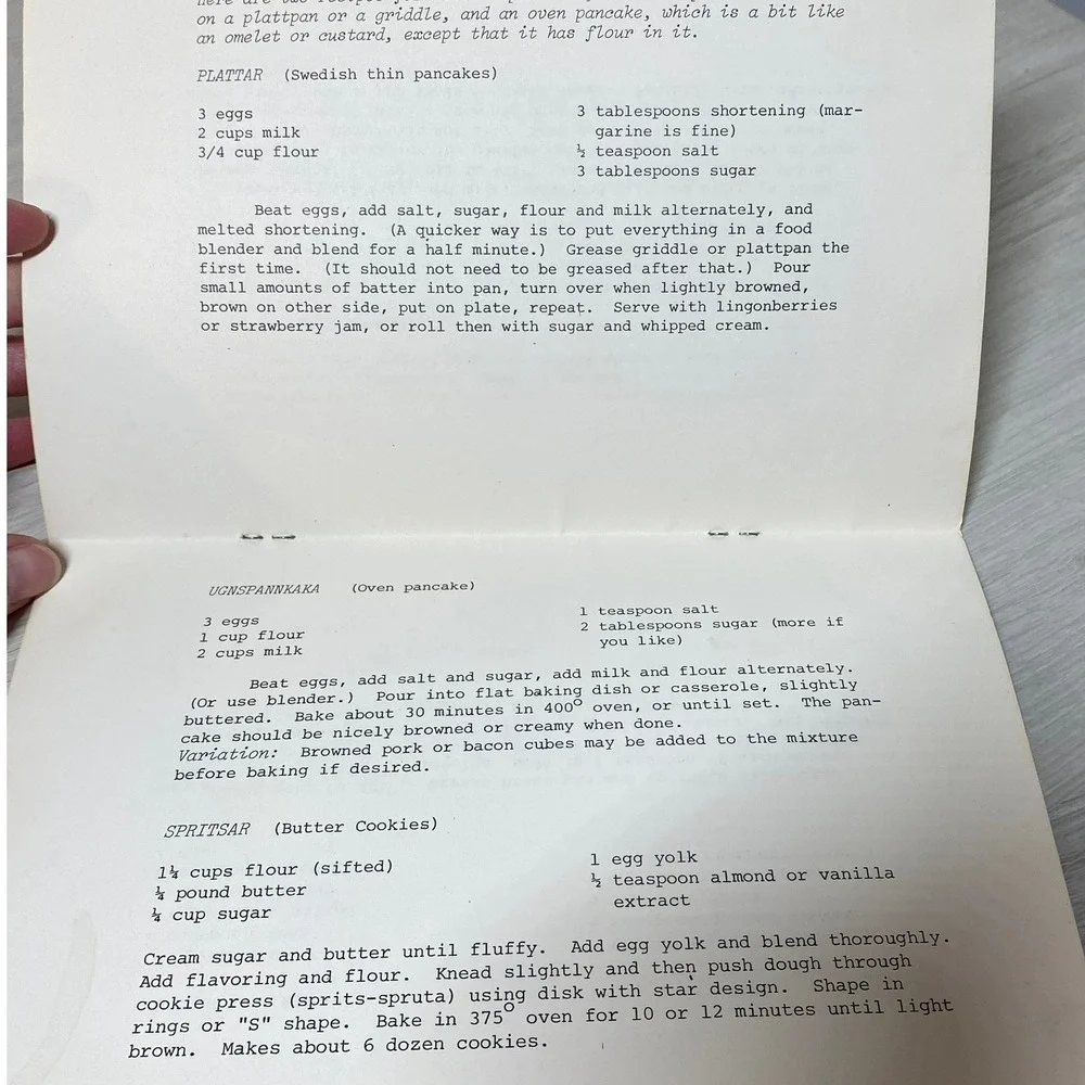 Lot of Four VTG Smithsonian Festival of American Folklife Scandinavian Recipe PB